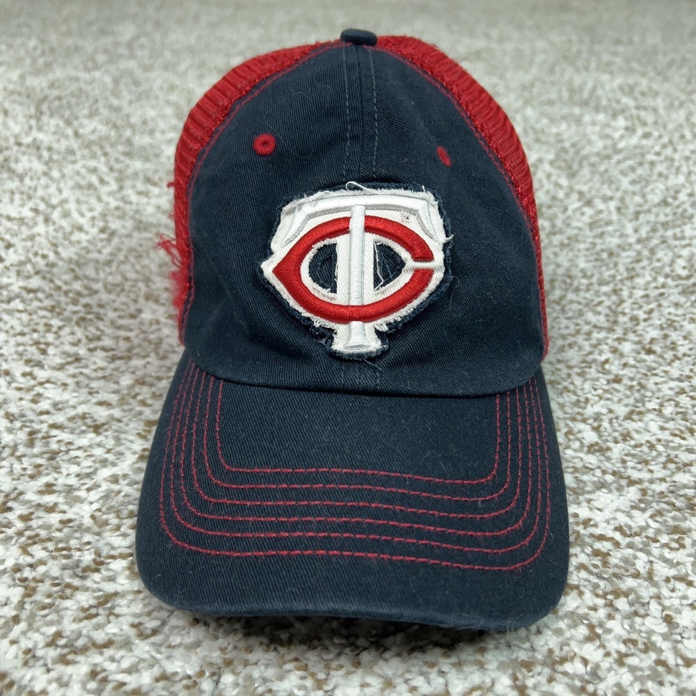 Minnesota Twins Hat Cap Flex Mens One Size Navy Blue Red MLB Baseball '47 Sport
